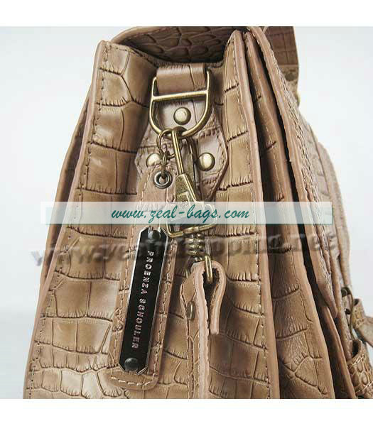 Knockoff Proenza Schouler Suede PS1 Satchel Bag in Light Coffee Croc Veins - Click Image to Close